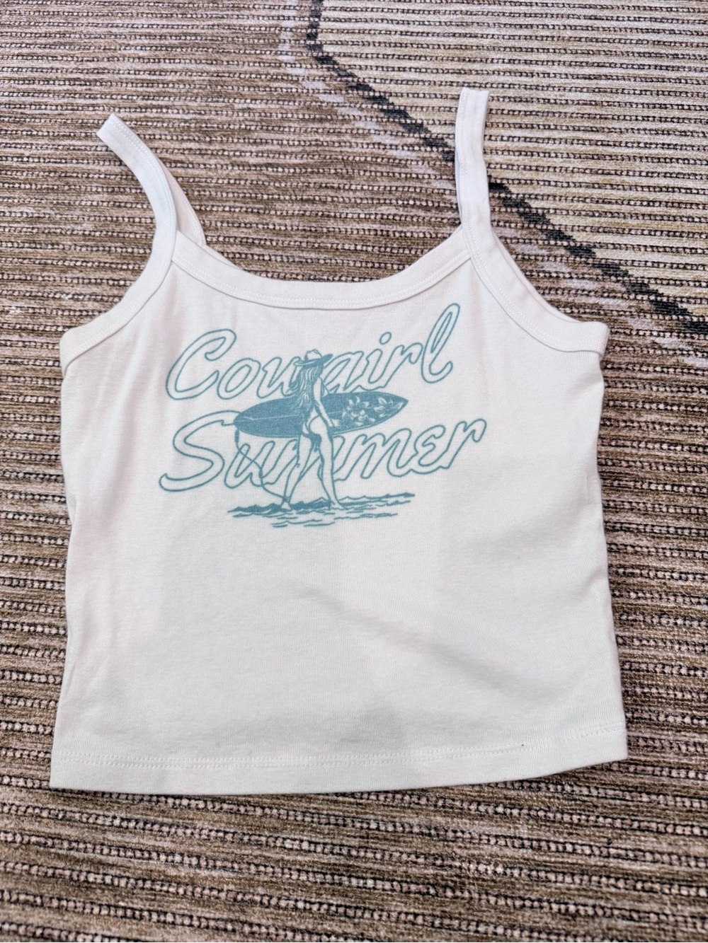 White 'Cowgirl Summer' Graphic Tank Top